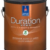 Duration Home - According to independent lab tests using highly controlled ASTM International Standards, Duration Home outperforms major leading brands in durability, washability and finish retention. What’s more, it’s low-VOC formula is environmentally preferable plus contains anti-microbial properties to resist mildew, keep surfaces cleaner, and reduce repaints.