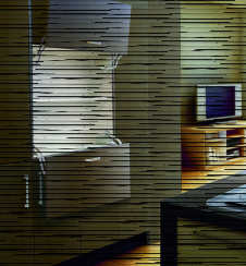Soft down stay and vertical lift up stay, are both space saving and allow for universal design