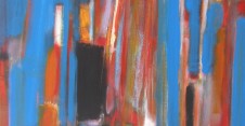 Blue Burn, Shred No. 9, 30 x 24 inches