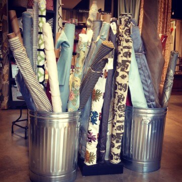 Drapery Street has yards of fabric that will be marked down along with select drapery displays.