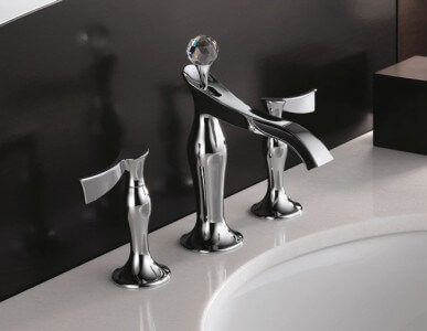 Brizo RSVP faucet with crystal finial from Ferguson Bath, Kitchen & Lighting Gallery.