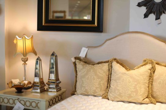 This beautiful upholstered headboard easily lends to itself to a wide range of design preferences. Available at Holder Mattress.