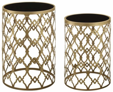 Crestview Collection Monaco Mirror Side Tables Crestview Collection Monaco Mirror Side Tables from Holder Mattress, suite 119 at the IDC.